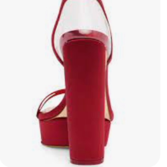 Jessica Rich Platform Sandal in Burgundy Size 7.5 - Picture 4 of 10